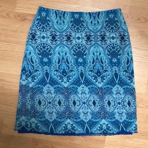 Boho blue skirt with glitter